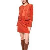 Marc Cain Cordjacke Equestrian Grace Premium Damenmode kurz, mit Schmuckknöpfen