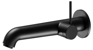 Keuco IXMO Soft Black Selection Waschtischarmatur Unterputz, rund, Ausladung: 225 mm, schwarz matt 59516371201
