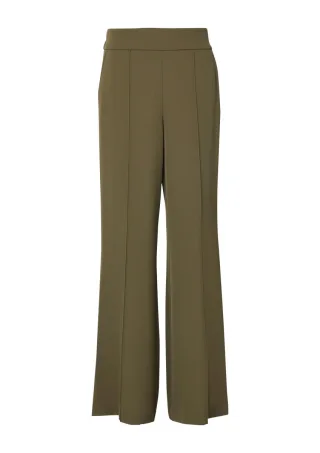comma - Fließende Wide-Leg-Hose mit Elastikbund grün - Gr. - 38