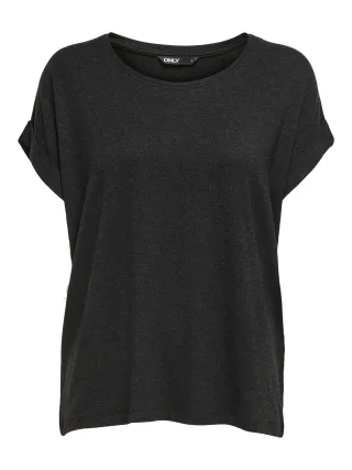 ONLY - ONLMOSTER S/S O-NECK TOP NOOS JRS Dark Grey Melange - Gr. - XS