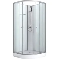Sanotechnik Komplettdusche IDEA, BxT: 80x80 cm, Einscheibensicherheitsglas, Viertelkreisdusche