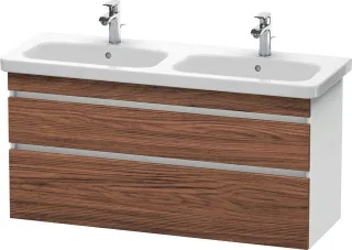Duravit DuraStyle Waschtischunterbau wandhängend Nussbaum dunkel & Weiß Matt 1230x448x610 mm - DS649 DS649802118