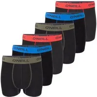 O'Neill Boxershorts Herren Retroshorts Männer Unterwäsche (Vorteilspack, 6-St) Basic Boxer mit Stretch