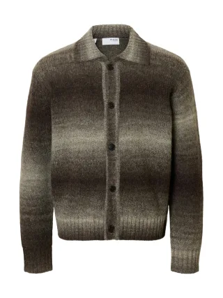 SELECTED MEN - SLHGAARD LS KNIT RELAXED POLO CARDIGAN - Gr. - M