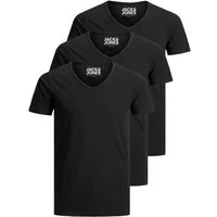 Jack & Jones T-Shirt Basic V-Neck (3-tlg., 3er Pack) etwas länger geschnitten, nicht zu kurz