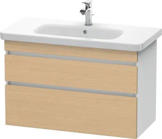 Duravit DuraStyle Waschtischunterbau wandhängend Natur Eiche & Weiß Matt 930x448x610 mm - DS64820301 DS648203018