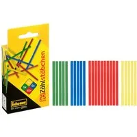 Idena Lernspielzeug Idena 20101 - Zählstäbchen aus Holz, 25er Packung, farbig sortiert