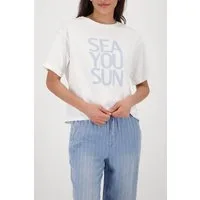 Monari T-Shirt Shirt Druck platziert Regular fit mit Schriftzug
