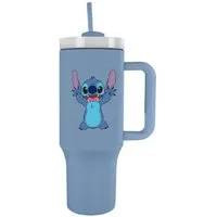 Whitehouse Leisure International Ltd Thermobecher Tumbler Becher mit Deckel Thermal Mug 1100 Lilo&Stitch, 4-tlg., Edelstahl, Strohhalm Stanley cup Doppelwandige Isolierflasche Kaffee to go Henkel