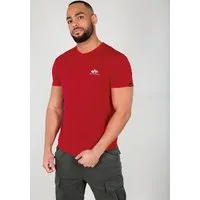 Alpha Industries Rundhalsshirt BASIC T SMALL LOGO Baumwolle, regular fit