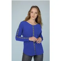 Passioni Strickpullover mit Sterndetail und Strass