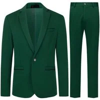 Allthemen Anzug (2 tlg) Slim Fit Hochzeitsanzug mit elastischer Faser