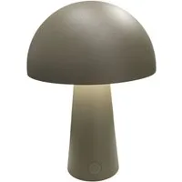 Coen Bakker Deco BV LED Tischleuchte Portable Light, Dimmfunktion, LED, warmweiß, kaltweiß, neutralweiß, außen USB touch Pilz 3 Lichtfarben dimmbar taupe