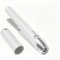 ibettertec Glätteisen Akku-Haarglätter,2-in-1 Haarglätter zum Locken und Glätten der Haare 10-Sekunden-Schnellaufheizung, 3 Heizstufen, Dualspannung für alle Haartypen, weiße