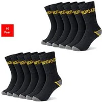 Fashionschmiede Arbeitssocken Arbeitssocken Herren 5er-15er Pack Baumwolle WORK Socken verstärkt (Spar-Set, 10-Paar, 10er-Pack) Robuste Work Socken mit Komfortbund & verstärkter Sohle