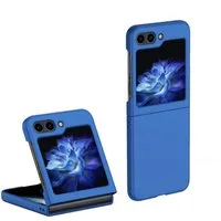 Wigento Handyhülle Für Samsung Galaxy Z Flip5 Skin Dunkelblau Schutz Case Handy Tasche