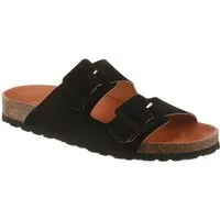 VERBENAS Randell Velour Pantolette Sommerschuh, Flat, Hausschuh mit Softfußbett