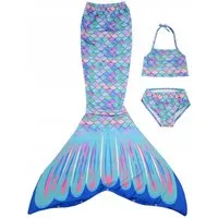 Festivalartikel Badeanzug Zweiteiliger Badeanzug Mädchen Meerjungfrau Mermaid