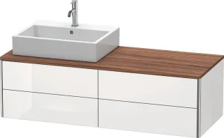 Duravit XSquare Konsolenwaschtischunterbau wandhängend Weiß Hochglanz 1400x548x400 mm - XS4913L8585 XS4913L8585