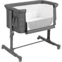 COSTWAY Beistellbett 3 in 1 Reisebett, 5-stufig höhenverstellbar,Matratze