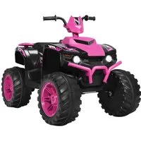 KOMFOTTEU Elektro-Kinderquad Quad Motorrad, mit LED Musik Hupe USB Bluetooth Radio