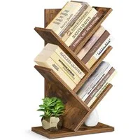 VASAGLE Bücherregal, Baumform, Standregal 5 Ebenen, Eckregal