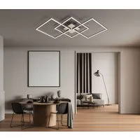 IMPTS Deckenleuchte LED Deckenlampe Mit Fernbedienung, Dimmbar, Warmweiß, Neutralweiß, Kaltweiß, Matt-nickel, für Wohnzimmer Schlafzimmer Küche