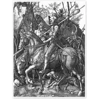 Posterlounge Wandbild Ritter, Tod und Teufel, Albrecht Dürer, erhältlich als Poster, Leinwandbild, Wandsticker oder Acrylglasbild