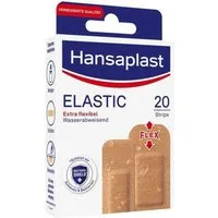 Beiersdorf AG Wundpflaster HANSAPLAST Elastic Pflasterstrips 20 Stück (20 St), Extra flexibel und wasserabweisend