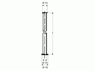 Schell Kupferrohr 3/8"Bördel 1/2"Bördel d:10mm 300mm chrom 500000699