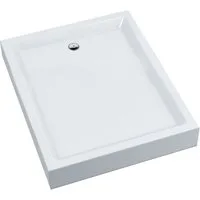 Aquabad® Duschwanne Komplettset NORMA, Rechteck, Acryl, 1-St., Duschwanne + Ablaufgarnitur, 80x100 cm