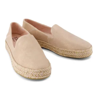 TOMS Carolina Leder Damen Espadrilles in Blassrosa