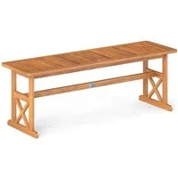 COSTWAY Gartenbank, Wetterfest Akazienholz 3-Sitzer Sitzbank 360kg 130cm