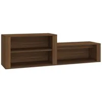 vidaXL Schuhregal Schuhschrank Braun Eichen-Optik 150x35x45 cm Holzwerkstoff, 1-tlg.