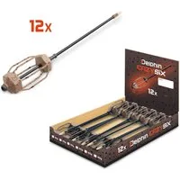 Delphin.sk Feederkorb 12 Stück SET EazySIX Blei-Futterkorb mit Rohr - ver. Größen - Feeder, (12-St. 12er SPAR-SET), Abnehmbares Blei mit Gummischrumpfschlauch