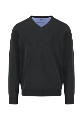 FYNCH-HATTON - V-Neck, Superfine black - Gr. - S