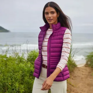 Daunenweste WANDERWEIGHT Verstaubar Ultraleicht für Damen, Damen, size: regular, Grün, Nylon, by Lands' End