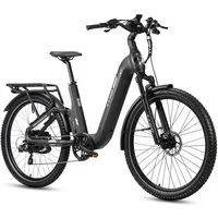 TTGO E-Bike Cityrad 28 Zoll, 70Nm, SUV, Fully, Vollfederung, 120km, Lockout-Federgabel, 7 Gang Shimano ARDTY300D Schaltwerk, Kettenschaltung, Heckmotor, 720 Wh, (Softtail, Hydraulische Scheibenbremsen, 5 Stufen, Farb-LCD-Display), Drehmomentsensor, m