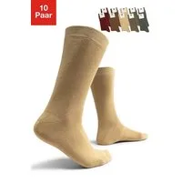 Burnell & Son Businesssocken Socken für Damen & Herren (Set, 10-Paar) mit Komfortbund aus Baumwolle