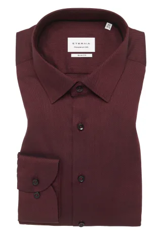 ETERNA - Hemd Natté Langarm plum - Gr. - 42/Langarm - 67cm