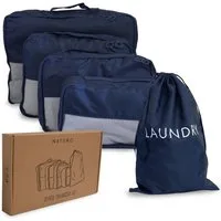 natumo Kofferorganizer Koffer Organizer - Blau (5-tlg)