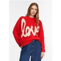 comma Longpullover Strickpullover Oversize-Strickpullover mit Artwork