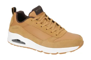 Skechers 52468 WSK UNO STACRE Herren Sneaker Braun - Whiskey, Memory Foam Sohle