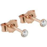 NKlaus Paar Ohrstecker 1 Paar 2,3mm Ohrstecker 925 Sterling Silber Rosego (Paar)