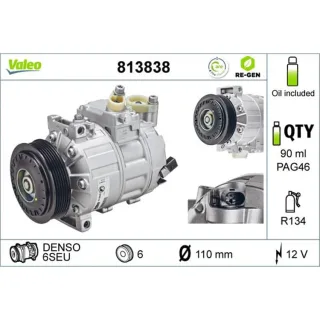 Valeo Klimakompressor Audi Seat Skoda VW 813838