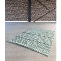 MANDALIKA Garden Outdoorteppich XXL Outdoor Wendeteppich Teppich wetterfest türkis 180 x 270 cm