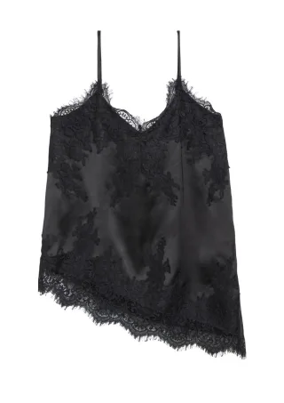 s.Oliver BLACK LABEL - Top mit Spitze schwarz - Gr. - 34