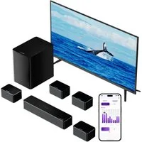 Ultimea Poseidon D70 7.1 Soundsystem (Bluetooth, Optische, HDMI, 410 W, 4 Surround-Lautsprecher, Heimkino-Soundsystem, App-Steuerung)