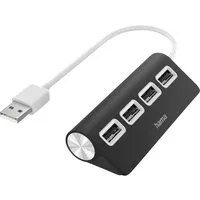 Hama USB-Verteiler Hama 00200119 USB-Hub 4 Port USB-A USB 2.0 480 MBit/s Schwarz