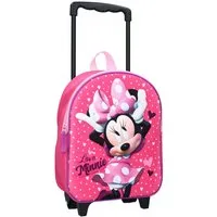 Vadobag Kinderrucksack Minnie Maus 3D Trolley 33 cm Rucksack Minnie Mouse Strong Together (088-1690), Kinder Reisekoffer, mit schönem dreidimensionalem Bild, Red Rosa